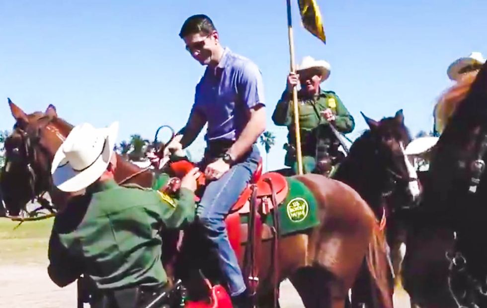 'Cliched Texas macho porn': Paul Ryan hilariously mocked over 'embarrassing' video vowing to build a border wall