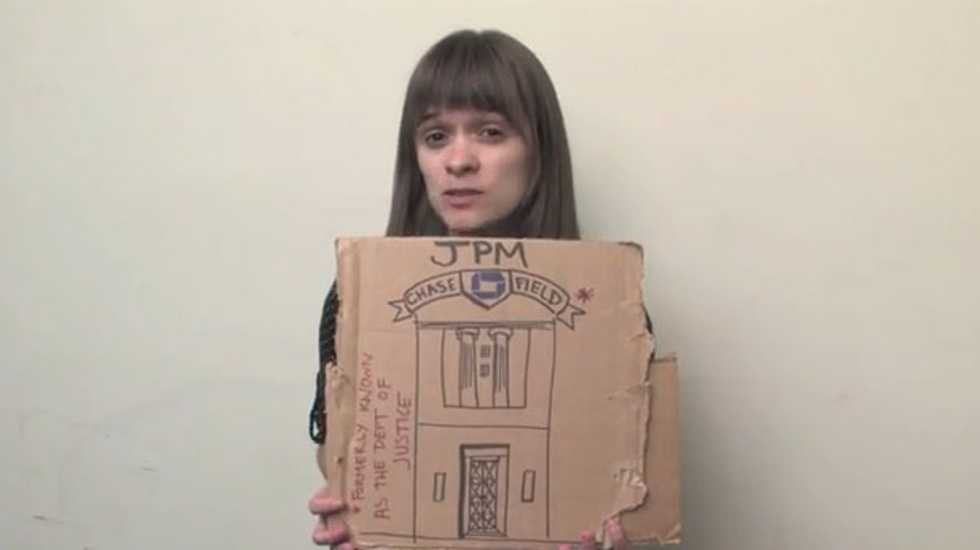 Video explains JPMorgan Chase's $13 billion settlement and calls for criminal charges