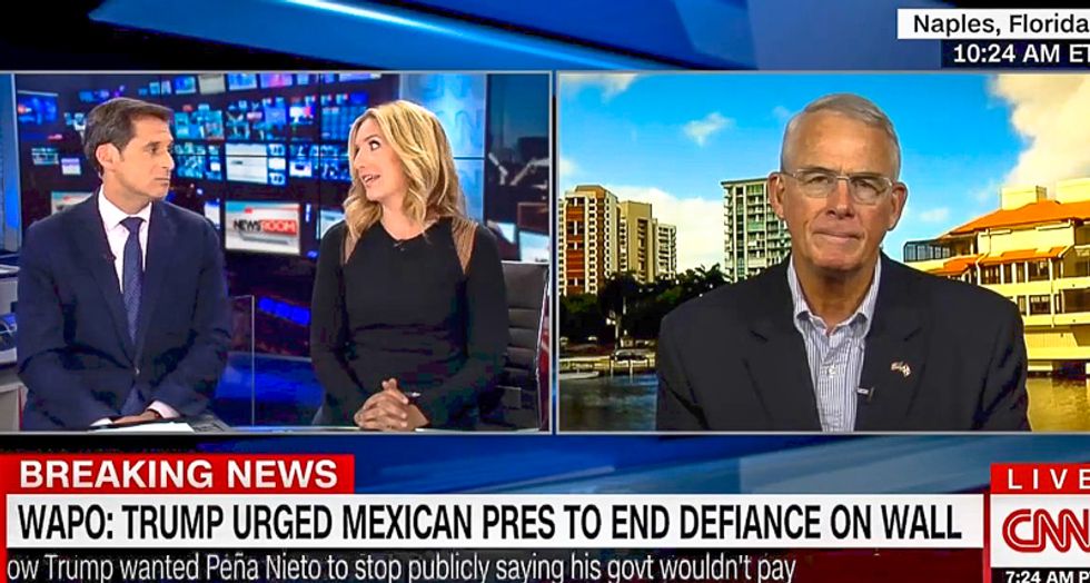 GOPer baffles CNN hosts by denying Trump campaign promise: 'The wall is a metaphor for border security'