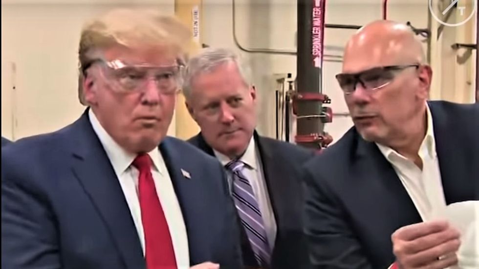 Trump claims he wore a face mask at Honeywell plant -- when footage clearly shows he didn't