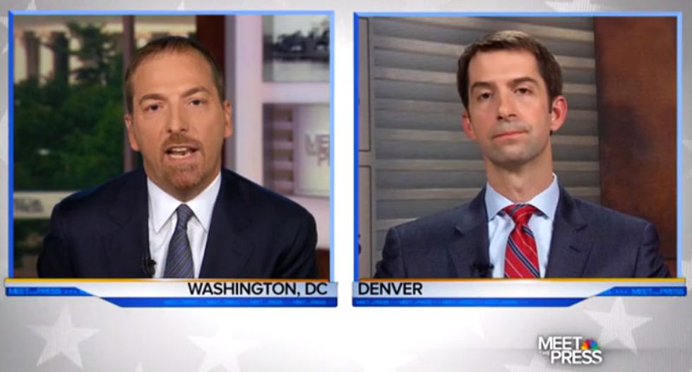 WATCH: Chuck Todd batters Tom Cotton for repeatedly refusing to make a case for a Trump presidency