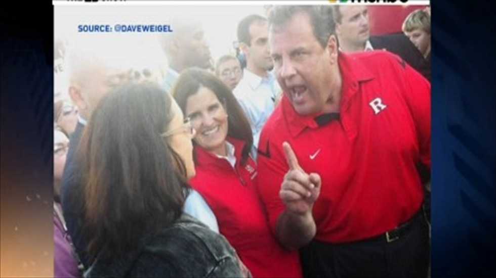 New Jersey teacher describes rally run-in with 'schoolyard bully' Chris Christie