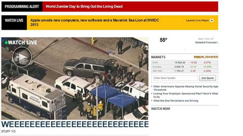 'WEEEEEEEE': Internet finds endless entertainment in Fox News website troubles