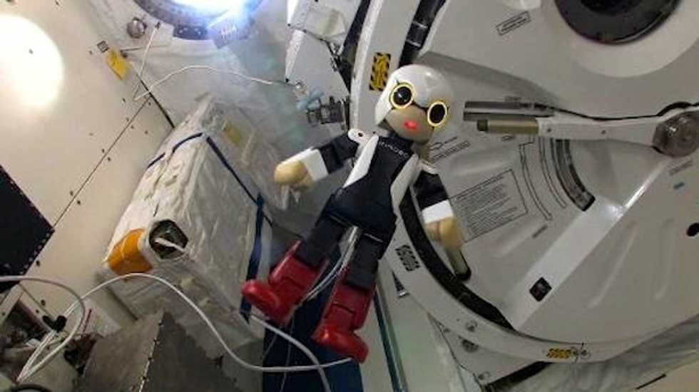 Japanese robot astronaut awaits human companion at space station