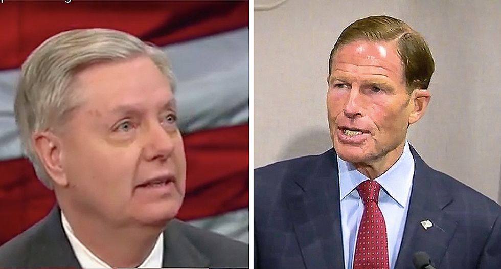 WATCH: Democrat Blumenthal calls out Lindsey Graham by quoting his own words on believing sexual assault survivors