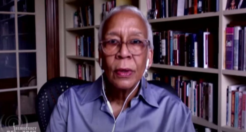 Black scholar Jill Nelson arrested for writing 'Trump = Plague' in chalk on an abandoned building