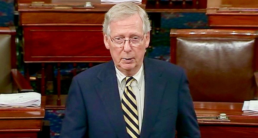 ‘Weasel’ McConnell blasted for lying in his Senate impeachment speech about following the Clinton precedent