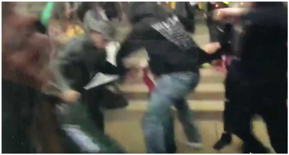 WATCH: Fight breaks out among Michigan anti-lockdown protesters over noose display
