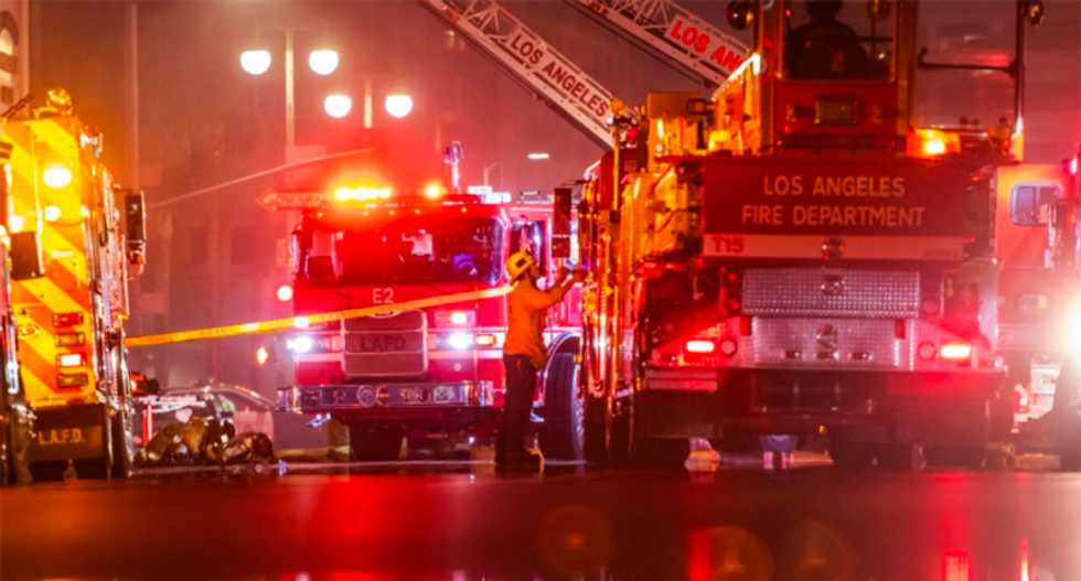 11 firefighters injured in Los Angeles battling blaze