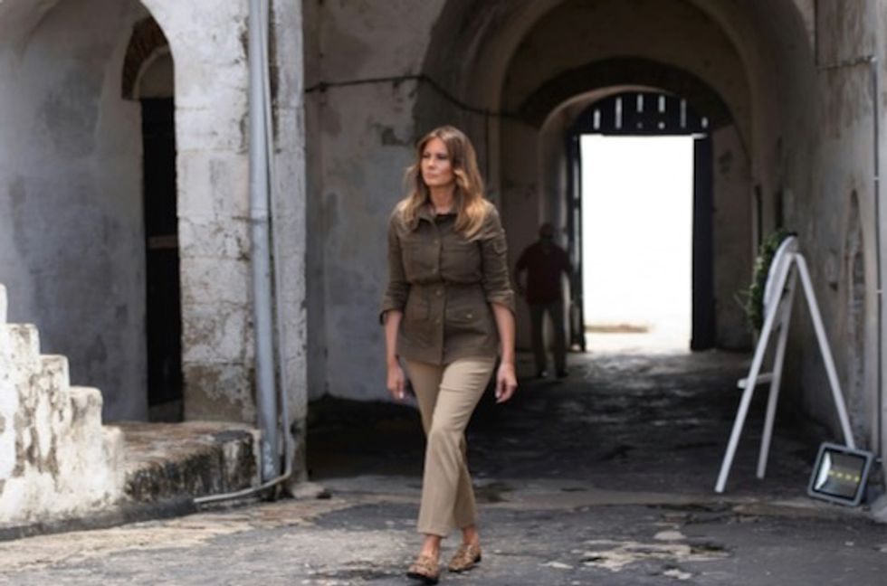 Melania Trump tours former slavery outpost