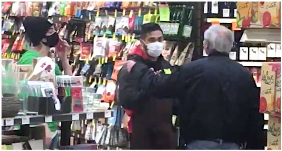 'You people are idiots!' Man caught on video being escorted out of store while berating employees who asked him to wear a mask