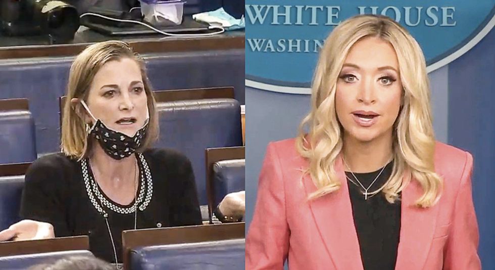 Reporter clashes with Kayleigh McEnany after she refuses to explain why Trump thinks Michigan is breaking the law
