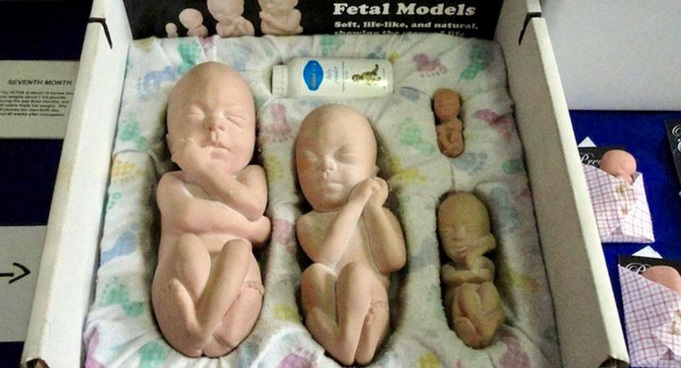 Anti-abortion group angry after getting kicked out of county fair for bringing 'lifelike' fetal models