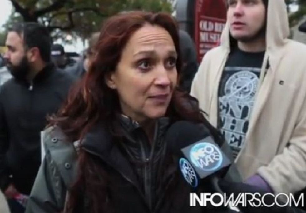 Vivian Kubrick, reclusive daughter of film great Stanley, turns up at anti-government Alex Jones rally