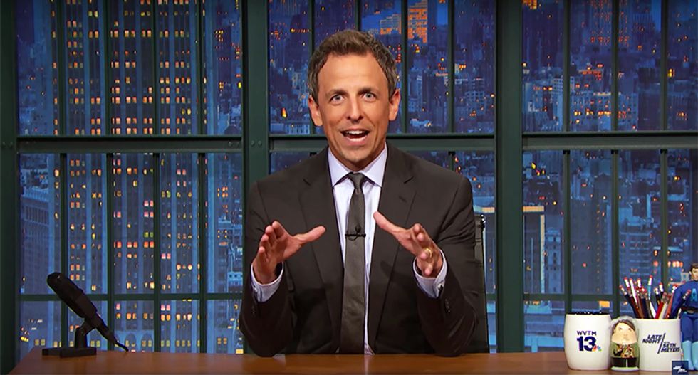 'Did he come with a gift receipt?': Meyers ridicules pro-Trump pastor's claim that president is 'a gift from God'