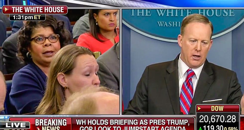 Sean Spicer implodes at briefing: 'If the president puts Russian dressing on his salad it's a connection'