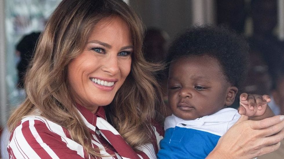 Melania Trump greeted with 'not a sh*thole' sign during trip to Africa