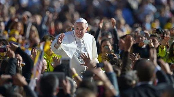 Pope Francis jokes 'woman was from a rib' as he avoids question about Catholic Church's misogyny