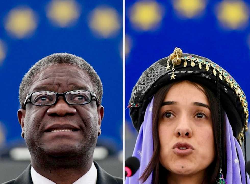 Nobel Peace Prize honours champions of fight against sexual violence