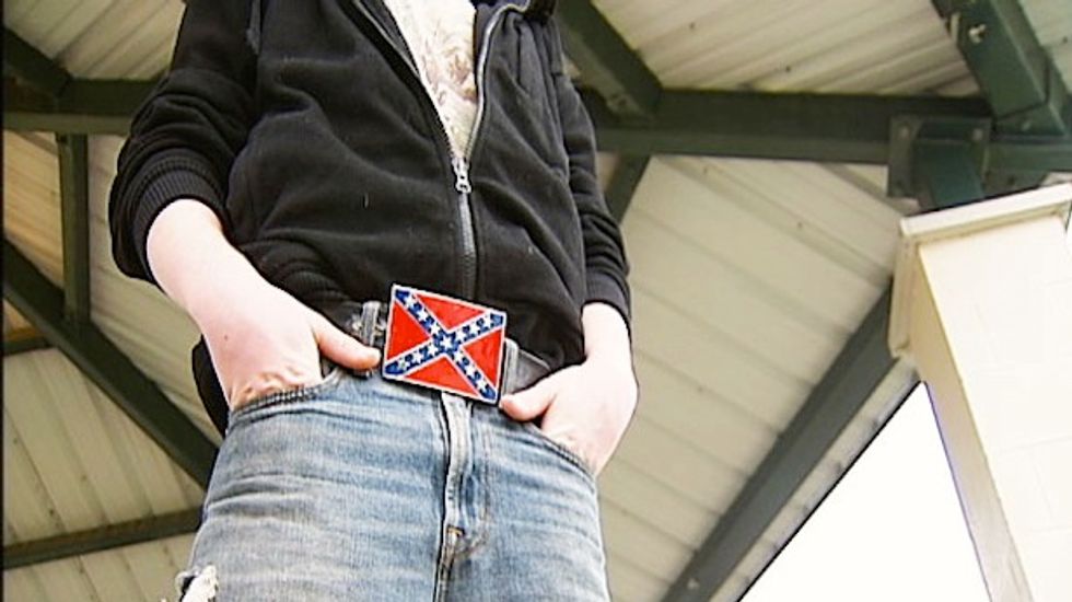 Ohio teen won't give up wearing Confederate flag belt buckle to school despite fights and suspension