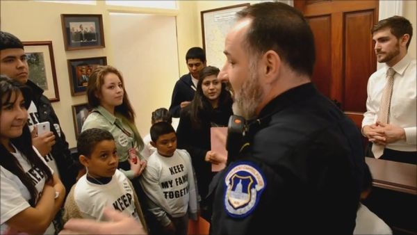 Watch: Eric Cantor's office calls in police to threaten singing immigrant children with arrest