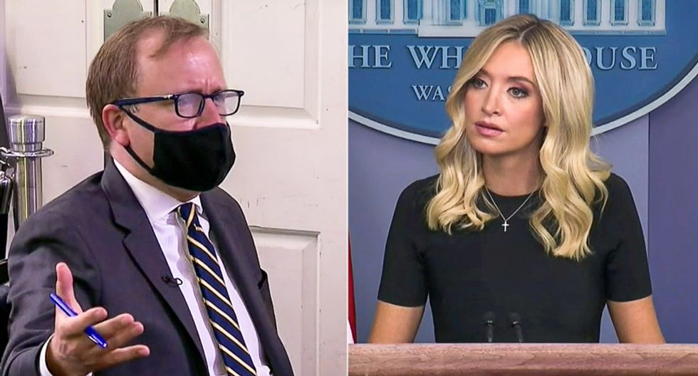 'This is pretty nuts': Reporter grills Kayleigh McEnany over Trump's Joe Scarborough murder smear