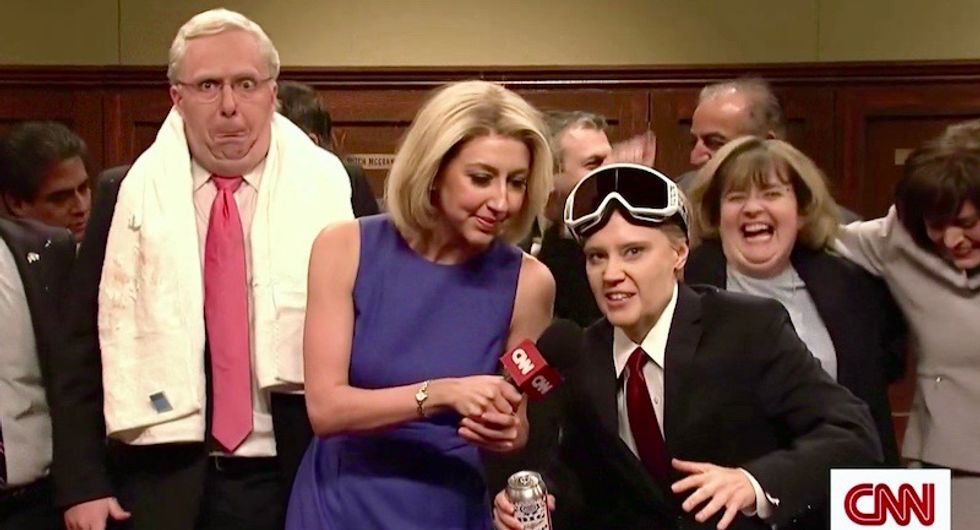 'Let's ralph 'til we boof!': Republican senators celebrate Kavanaugh confirmation on SNL's cold open