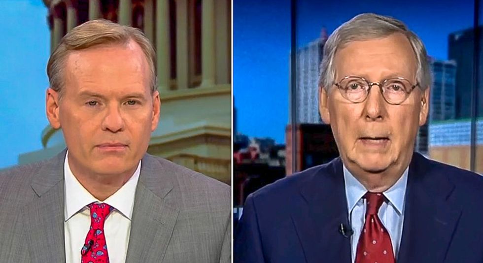 Mitch McConnell slams women for using 'mob-like tactics' to peacefully protest Kavanaugh