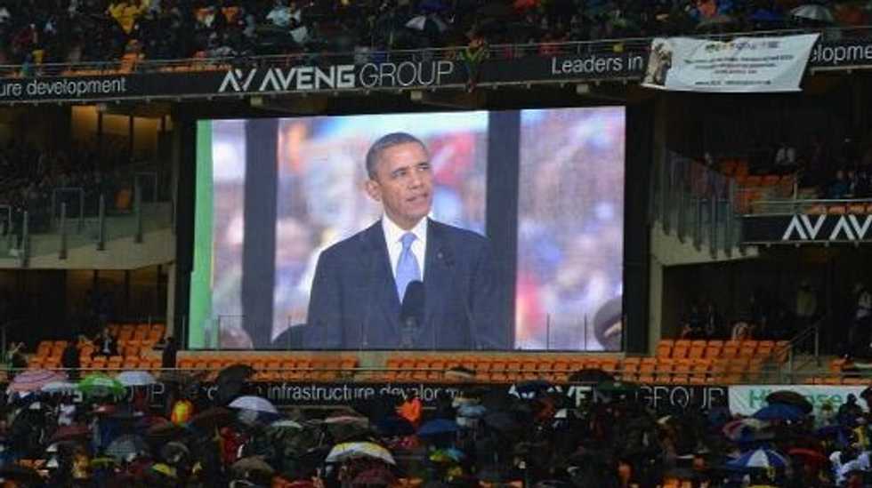 Watch: In eulogy, Obama calls Nelson Mandela 'a giant of history'