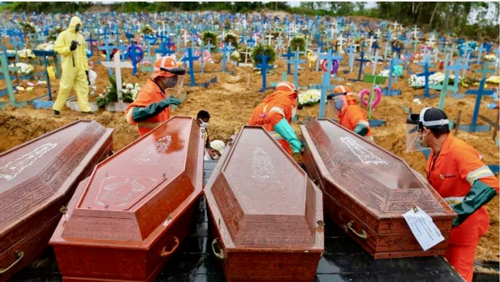Brazil tops 4 million COVID-19 cases as probe launched into origin of virus