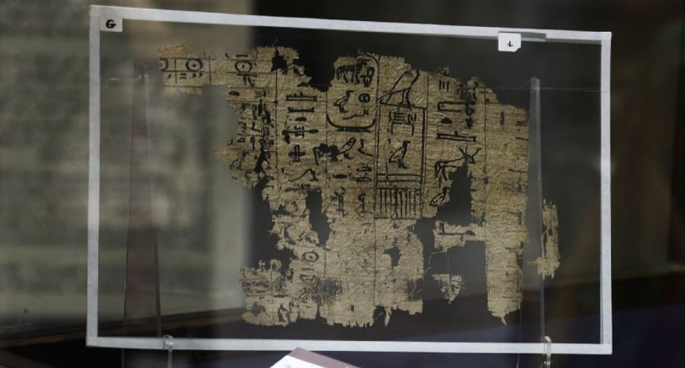 Oldest Egyptian writing on papyrus displayed for first time