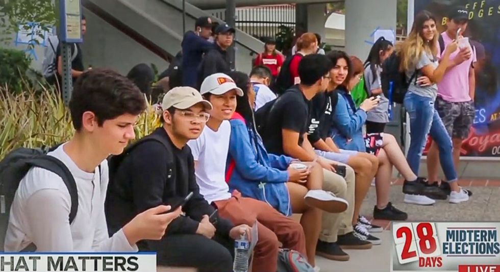 FRIGHTENING: Only one out of dozens of college students in GOP district tells MSNBC he plans to vote