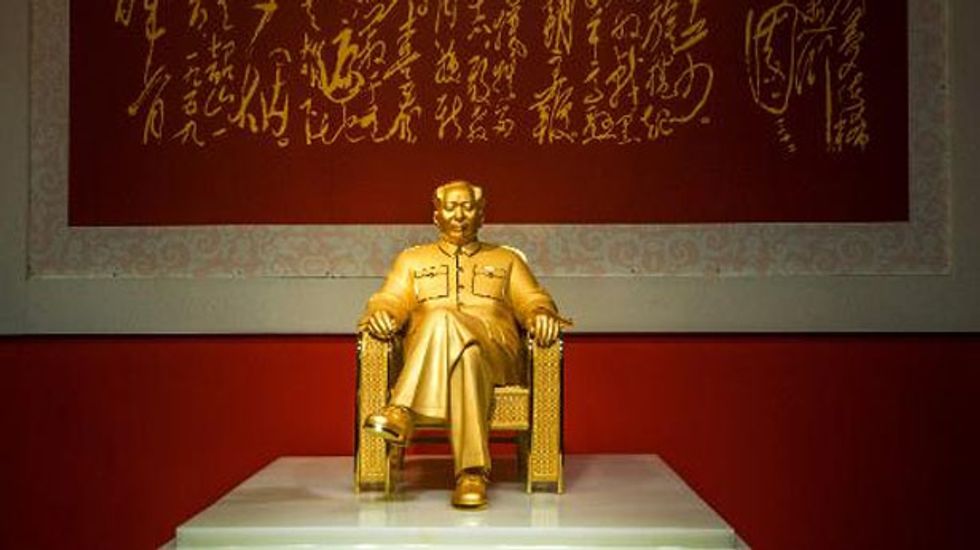 China unveils $16 million gold and jade statue of Mao Zedong