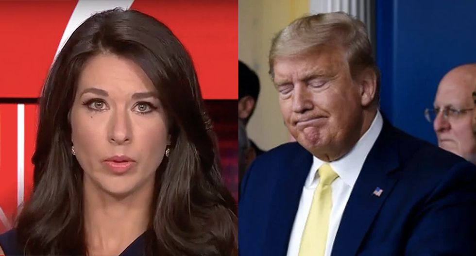 CNN host mocks Trump for pivoting to Fox News and OAN in briefing after real press asks questions about his taxes