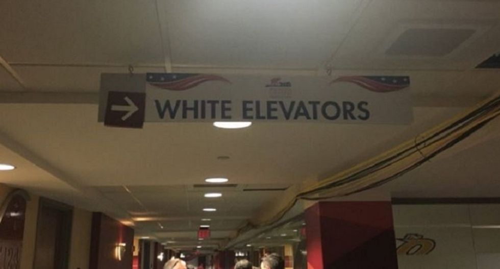 Republican National Convention staffers scrambling to remove Jim Crow-like 'white elevators' signs