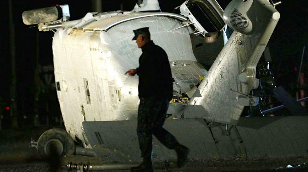 U.S. Navy helicopter crashes near Tokyo, injuring two sailors