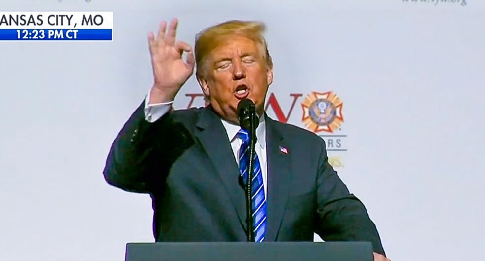 Trump rallies supporters to ignore reality: 'Just remember what you're seeing... is not happening'