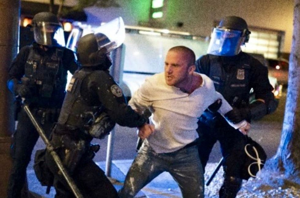 Trump presses law and order message as protest turns deadly