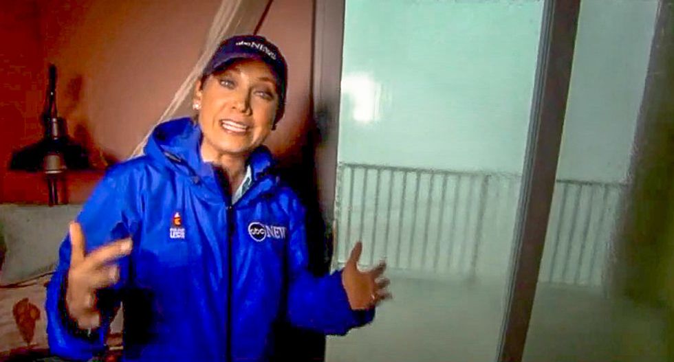 ABC hurricane reporter trembles with emotion as she sees home ‘rolling down the street’