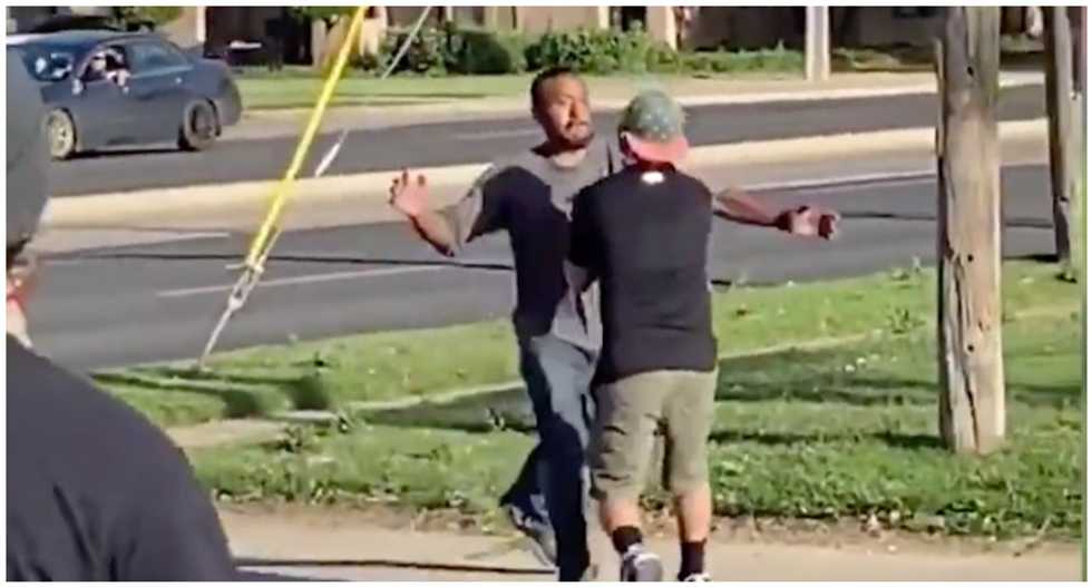 WATCH: Protesters tackle man carrying semi-automatic rifle at Texas Black Lives Matter protest