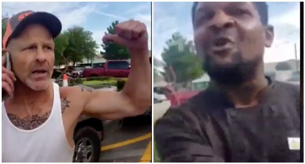 WATCH: White man head-butts and spits on black man for honking horn -- then calls cops on him