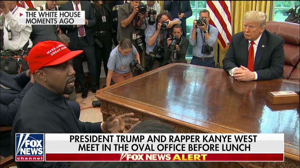 WATCH: Fox News heavily edits footage of Kanye-Trump meeting to present serious policy discussion