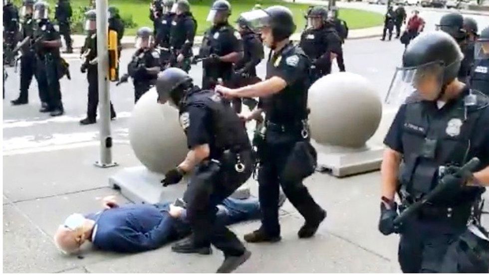 Hospitalized Buffalo protester has a three-word response to Trump's Twitter attacks