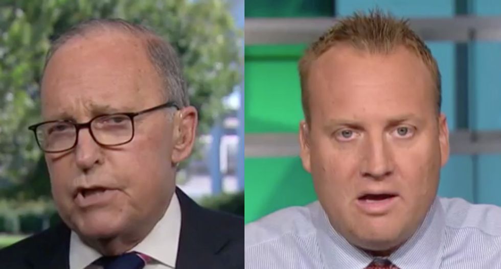 Larry Kudlow touts the Trump economy on CNBC -- and immediately gets slapped down by a financial analyst