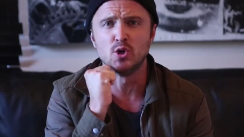 Watch Breaking Bad's Aaron Paul help a fan propose to his Breaking Bad-loving girlfriend
