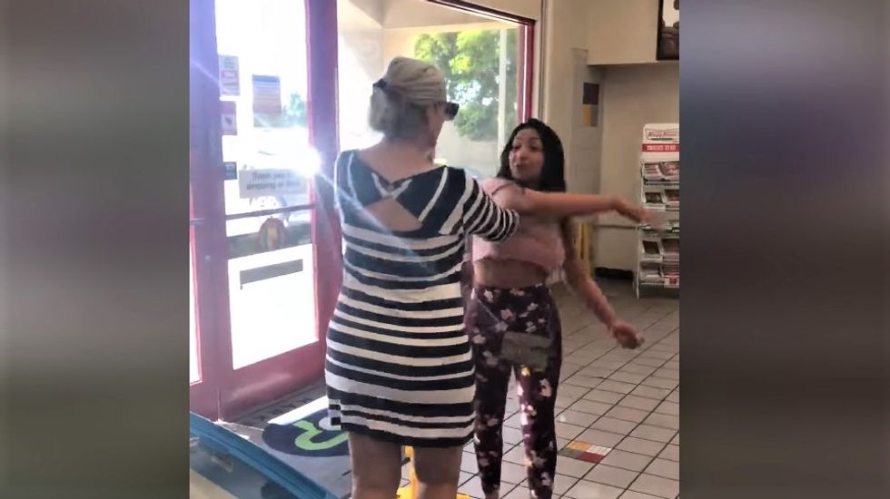 WATCH: White woman grabs shopper and tells her to go back to Mexico -- and gets a slap to the face