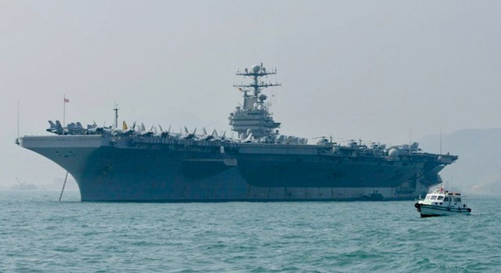 US sends naval strike group to Middle East in 'message' to Iran