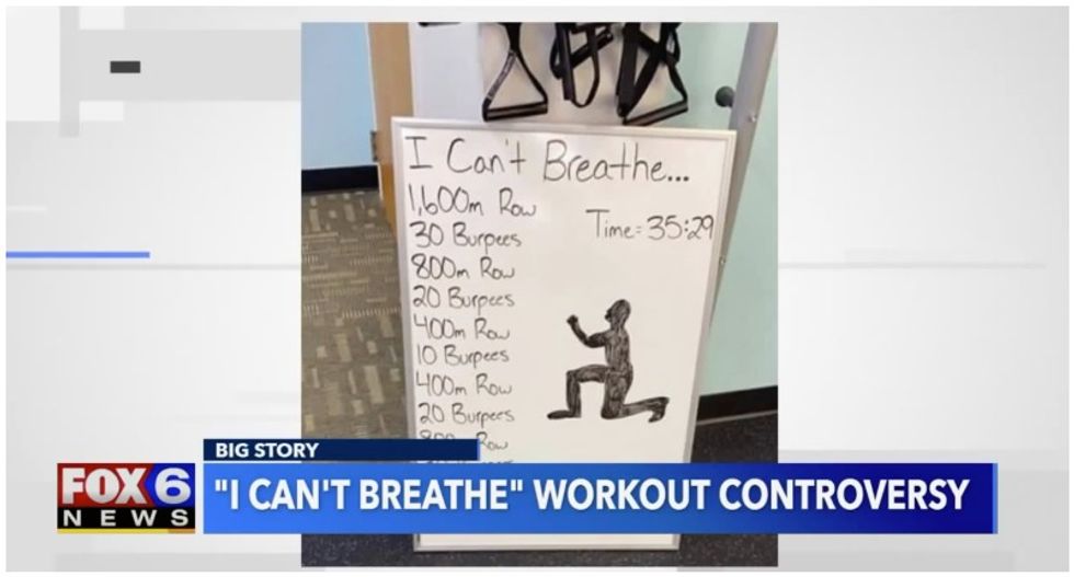 'I can't breathe': Gym trainer under fire for 'very insensitive' workout routine
