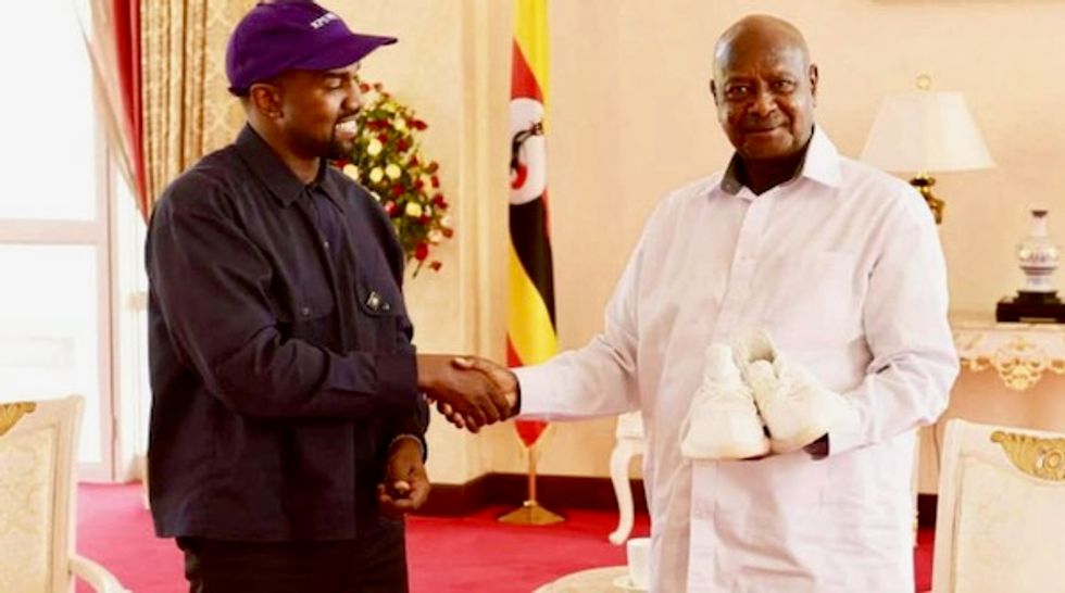 Kanye West meets with Uganda’s anti-gay dictator – who also loves Trump