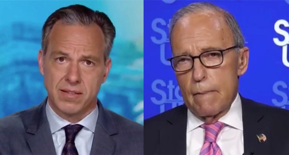 Larry Kudlow grilled by CNN's Tapper over 'swampy' decision to hide names of corporations getting millions in bail-out  dollars